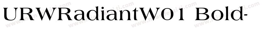 URWRadiantW01 Bold字体转换